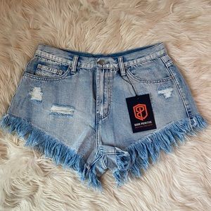 Born primitive cheeky jean shorts